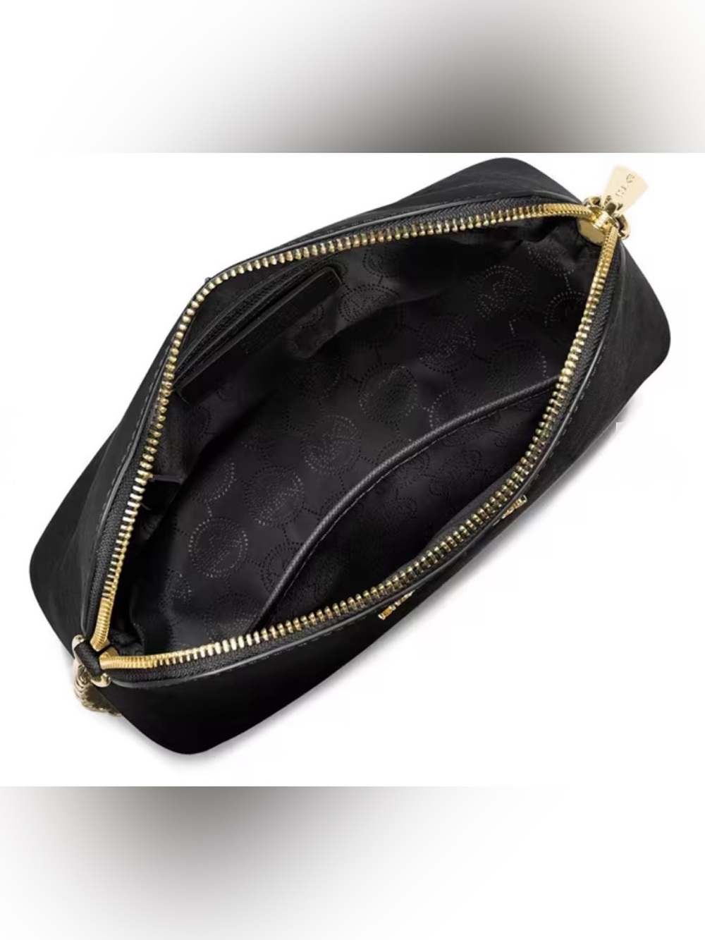 Michael Kors Black Saffiano Dome Crossbody with Gold Logo - Picture 2 of 13